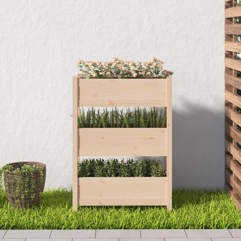 Berkfield Planter 77x25x104.5 cm Solid Wood Pine