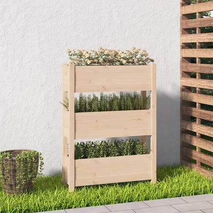 Berkfield Planter 77x25x104.5 cm Solid Wood Pine