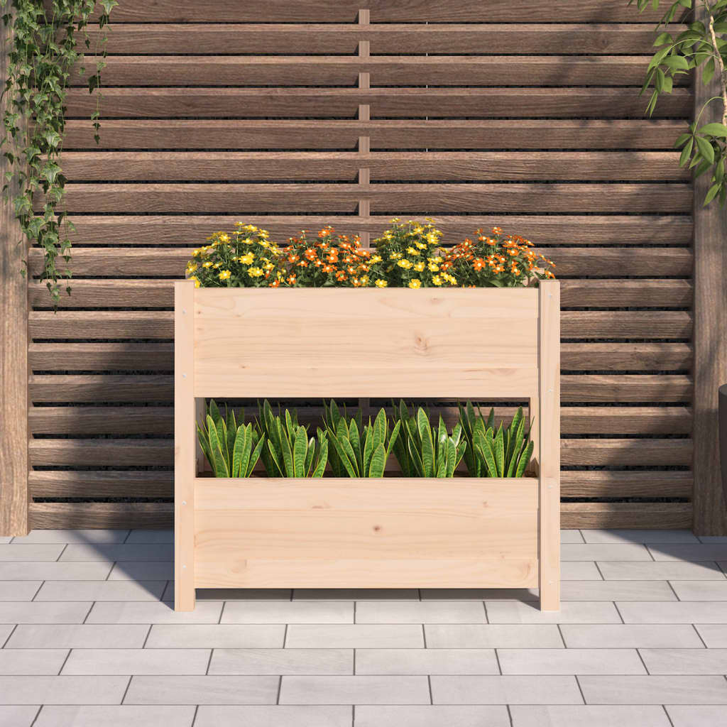 Berkfield Planter 77x25x66 cm Solid Wood Pine
