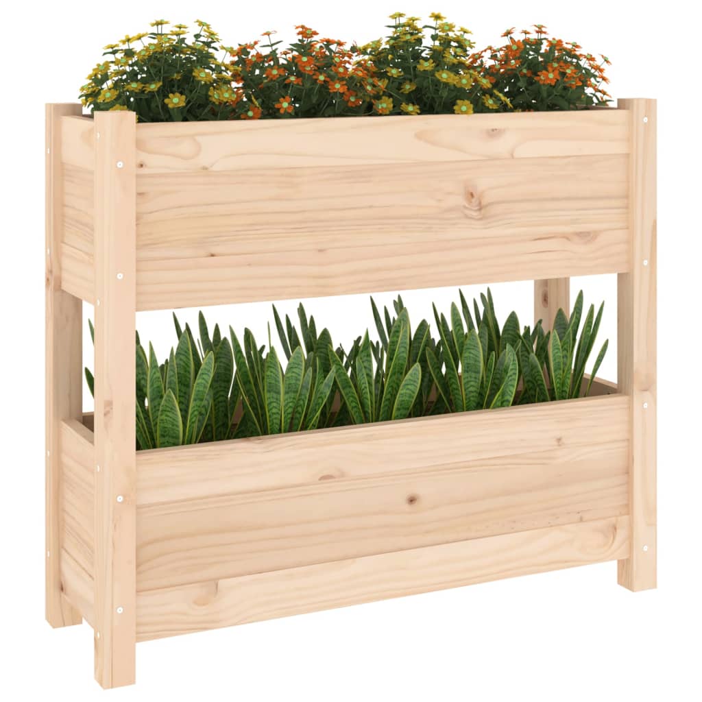 Berkfield Planter 77x25x66 cm Solid Wood Pine