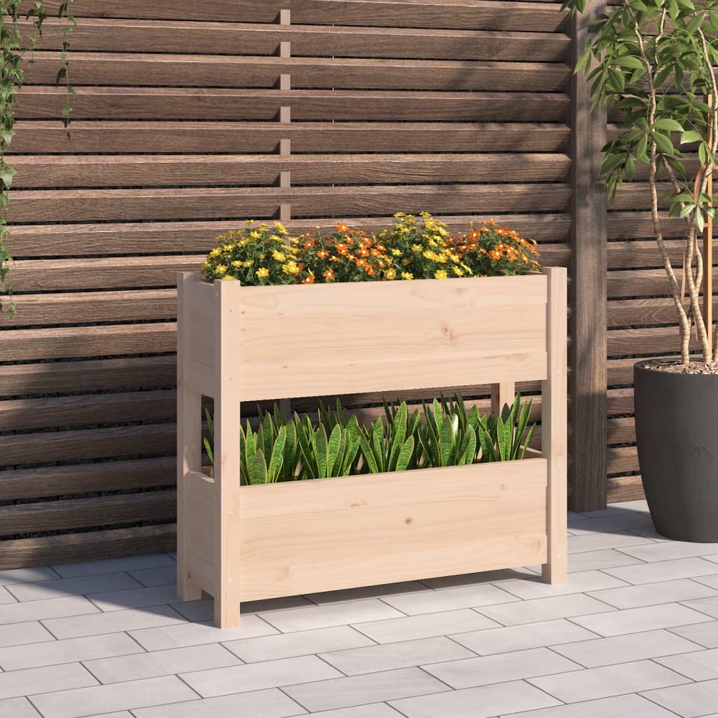 Berkfield Planter 77x25x66 cm Solid Wood Pine