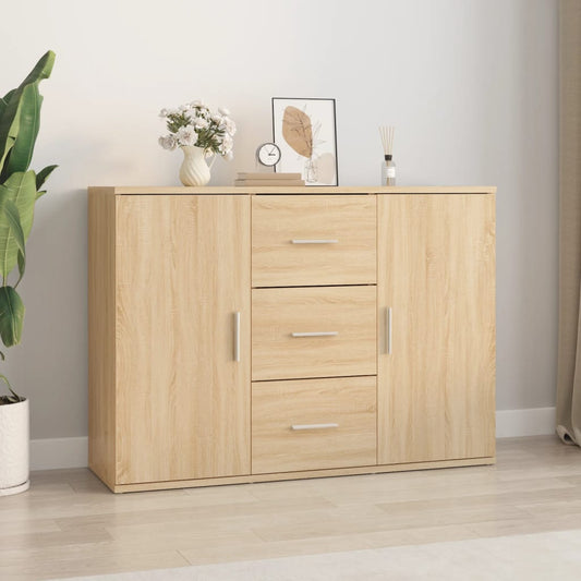Berkfield Sideboard Sonoma Oak 91x29.5x65 cm Engineered Wood