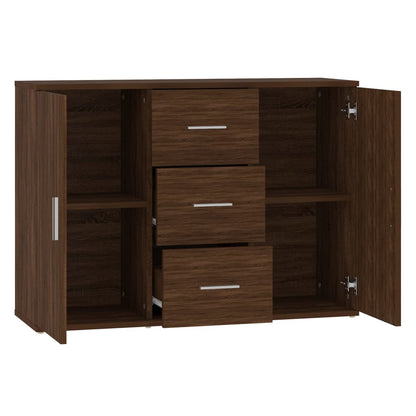 Berkfield Sideboard Brown Oak 91x29.5x65 cm Engineered Wood
