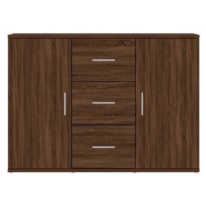 Berkfield Sideboard Brown Oak 91x29.5x65 cm Engineered Wood