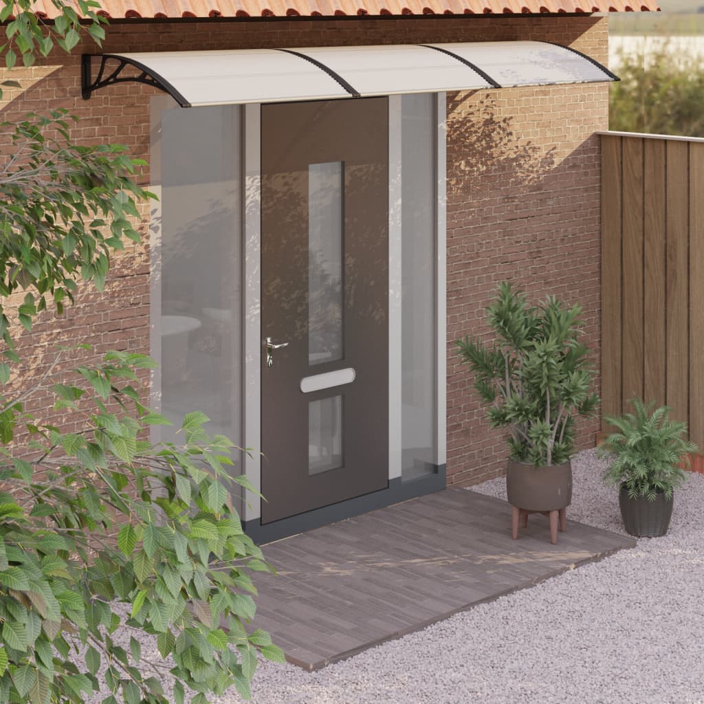 Berkfield Door Canopy Black and Transparent 300x80 cm Polycarbonate