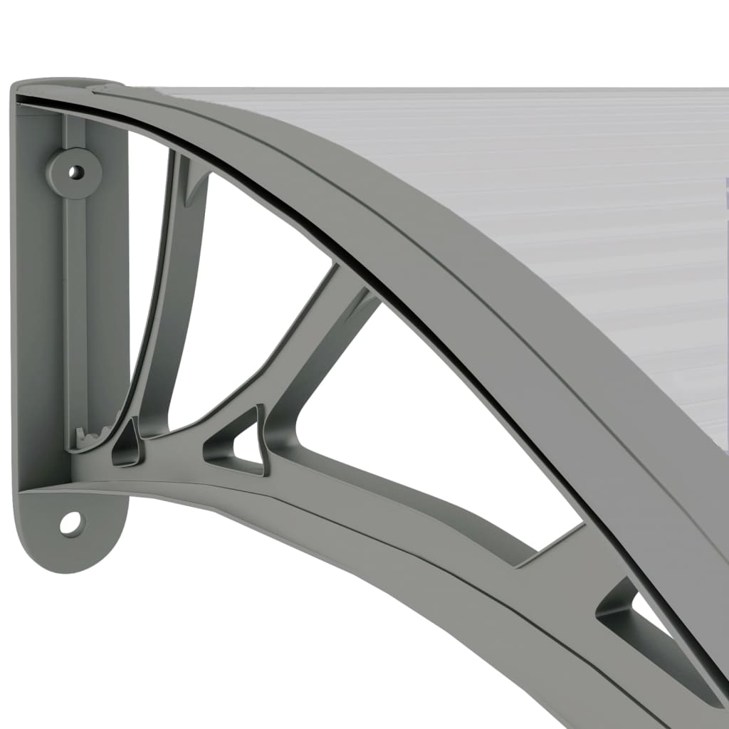 Berkfield Door Canopy Grey 300x80 cm Polycarbonate