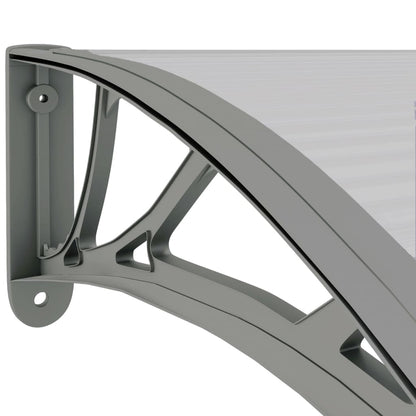 Berkfield Door Canopy Grey 300x80 cm Polycarbonate