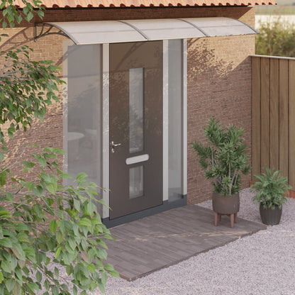 Berkfield Door Canopy Grey 300x80 cm Polycarbonate