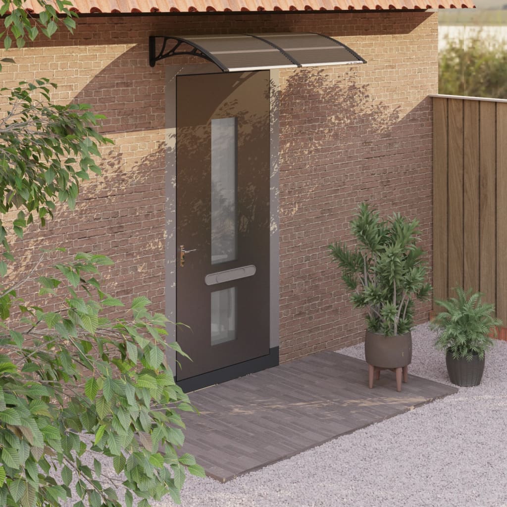 Berkfield Door Canopy Black 150x80 cm Polycarbonate