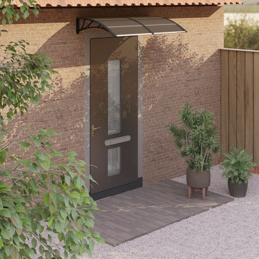 Berkfield Door Canopy Black 150x80 cm Polycarbonate