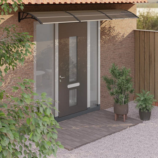 Berkfield Door Canopy Black 300x80 cm Polycarbonate