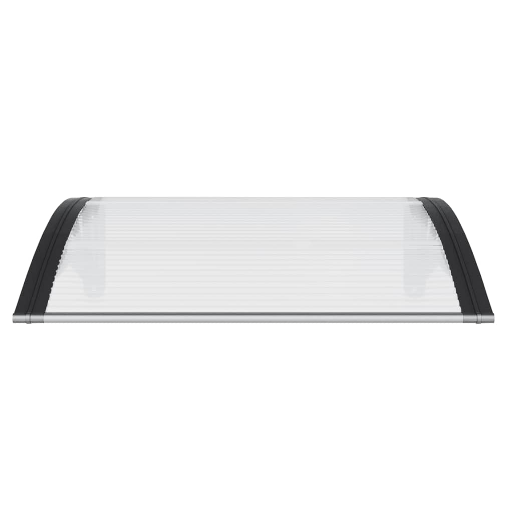 Berkfield Door Canopy Black and Transparent 100x80 cm Polycarbonate