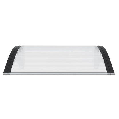 Berkfield Door Canopy Black and Transparent 100x80 cm Polycarbonate