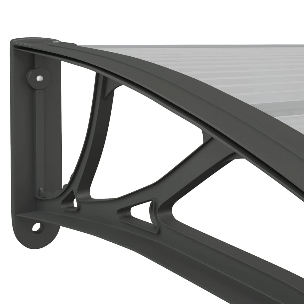 Berkfield Door Canopy Black and Transparent 100x80 cm Polycarbonate
