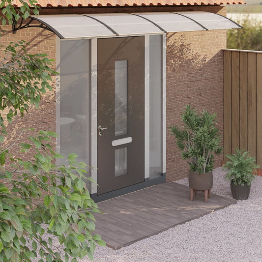 Berkfield Door Canopy Black 350x100 cm Polycarbonate