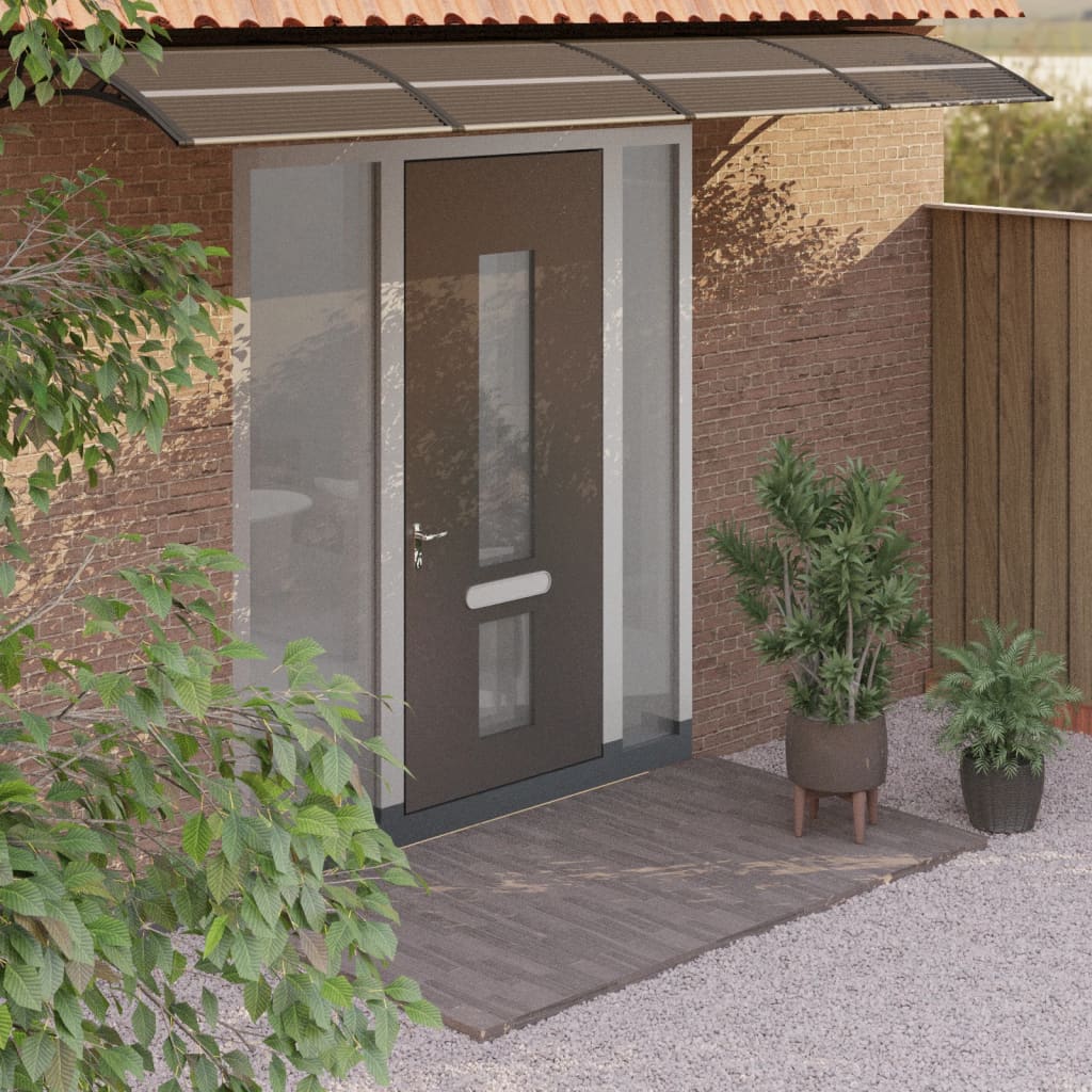 Berkfield Door Canopy Black 400x80 cm Polycarbonate