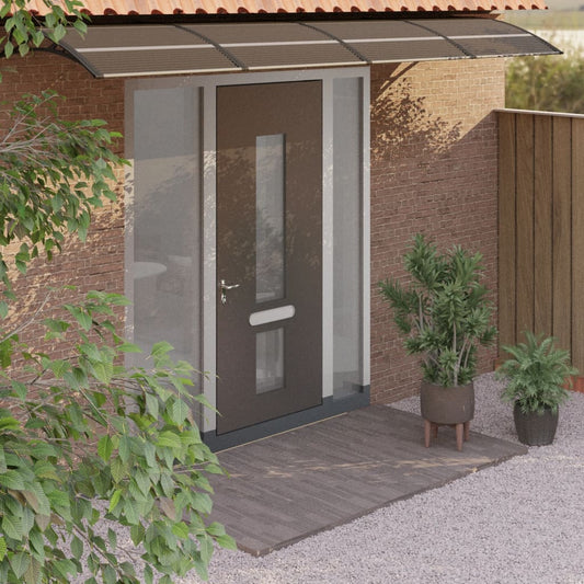 Berkfield Door Canopy Black 400x80 cm Polycarbonate