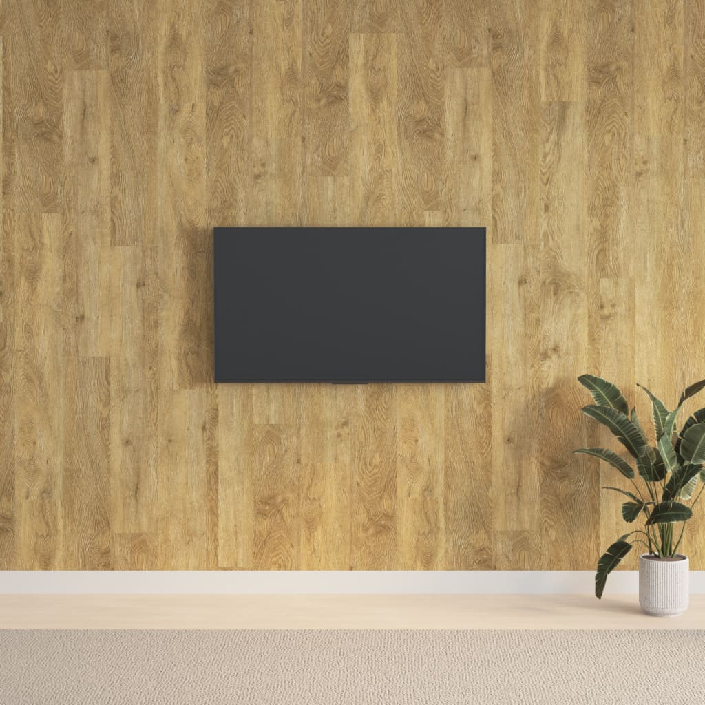 Berkfield Wall Panels Wood Look Brown PVC 2.06 m�__
