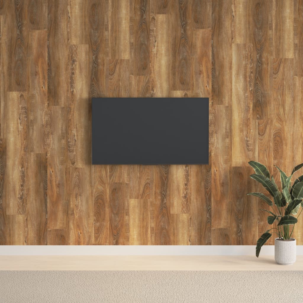 Berkfield Wall Panels Wood Look Brown PVC 2.06 m�__