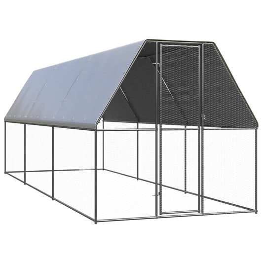 Berkfield Outdoor Chicken Cage 2x6x2 m Galvanised Steel