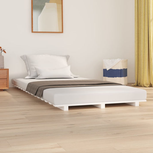 Berkfield Bed Frame White 90x200 cm Solid Wood Pine