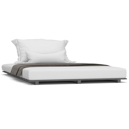 Berkfield Bed Frame Grey 140x200 cm Solid Wood Pine