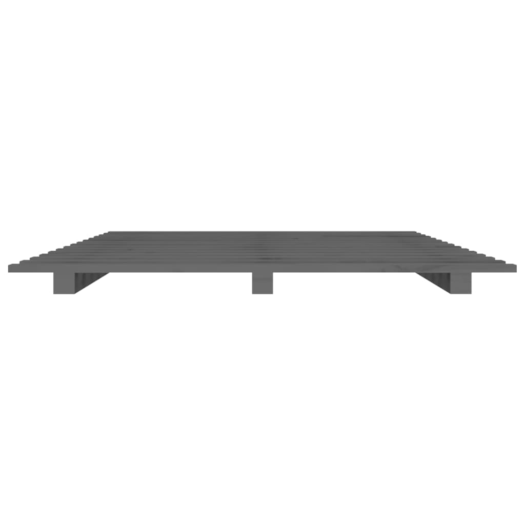 Berkfield Bed Frame Grey 140x200 cm Solid Wood Pine