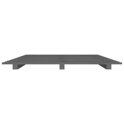 Berkfield Bed Frame Grey 140x200 cm Solid Wood Pine