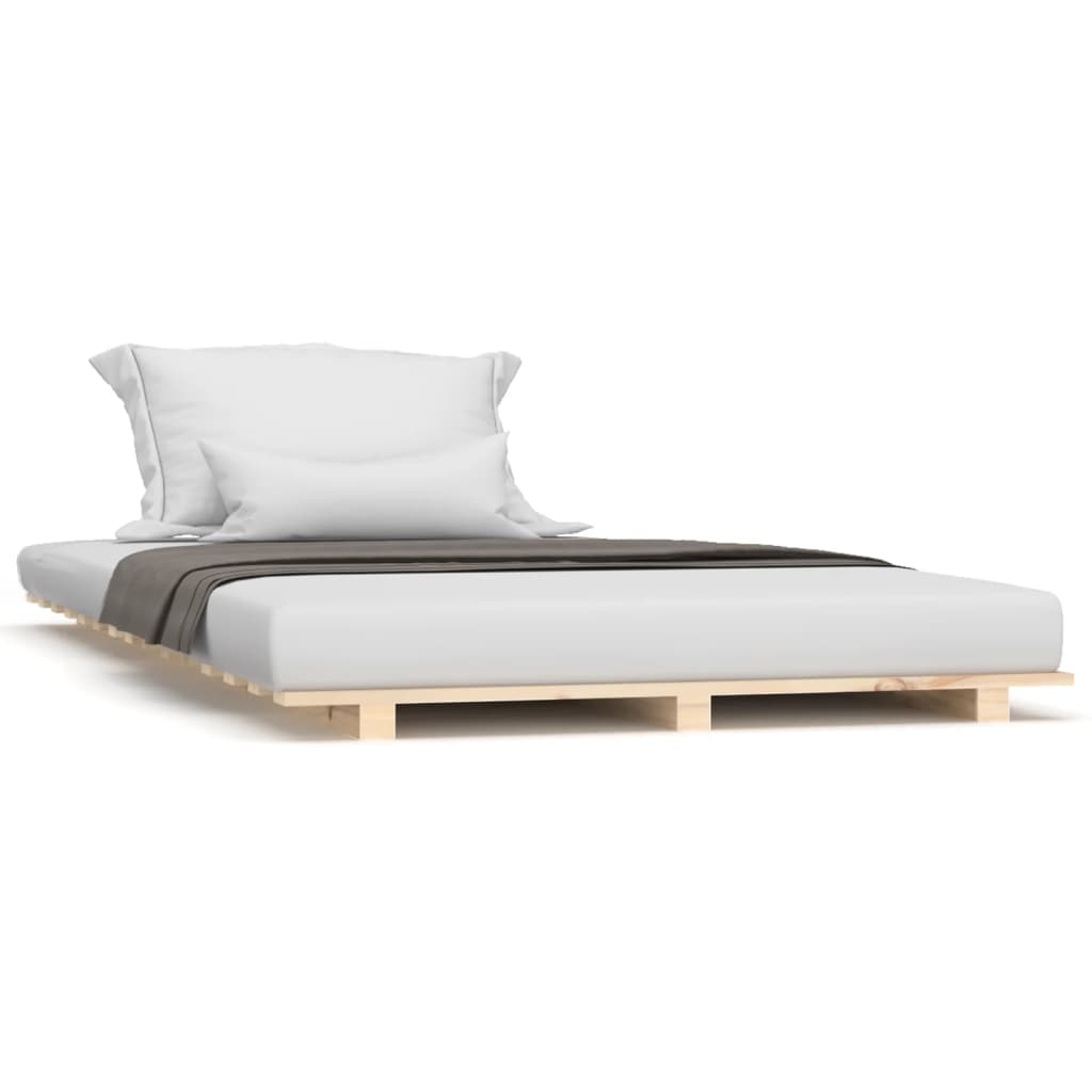 Berkfield Bed Frame 75x190 cm 2FT6 Small Single Solid Wood Pine