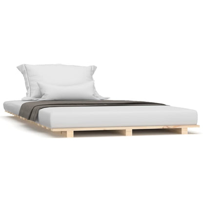 Berkfield Bed Frame 75x190 cm 2FT6 Small Single Solid Wood Pine