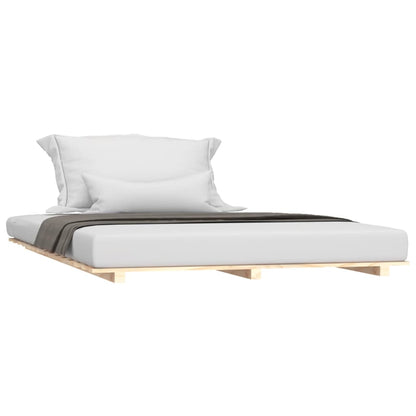 Berkfield Bed Frame 140x190 cm Solid Wood Pine