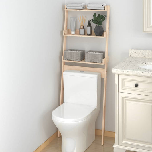 Berkfield Toilet Rack 63.5x32x179 cm Solid Wood Pine