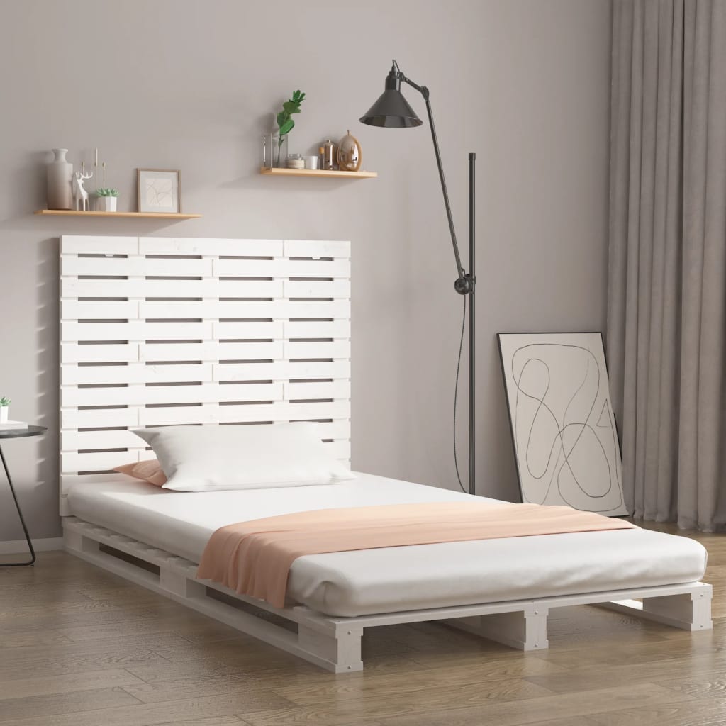 Berkfield Wall Headboard White 81x3x91.5 cm Solid Wood Pine