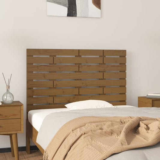 Berkfield Wall Headboard Honey Brown 106x3x63 cm Solid Wood Pine