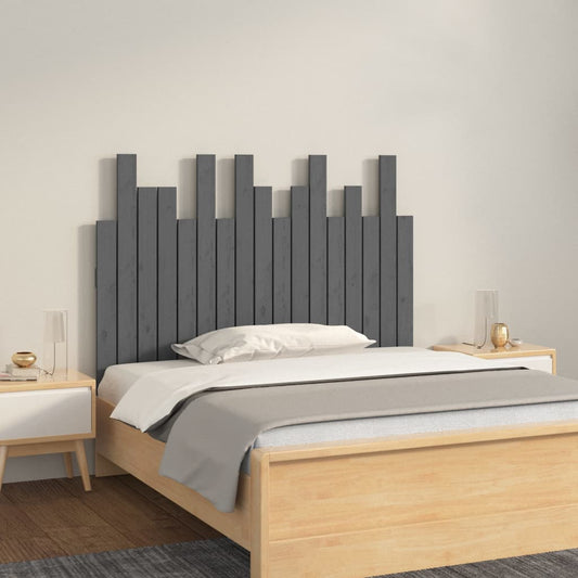Berkfield Wall Headboard Grey 108x3x80 cm Solid Wood Pine