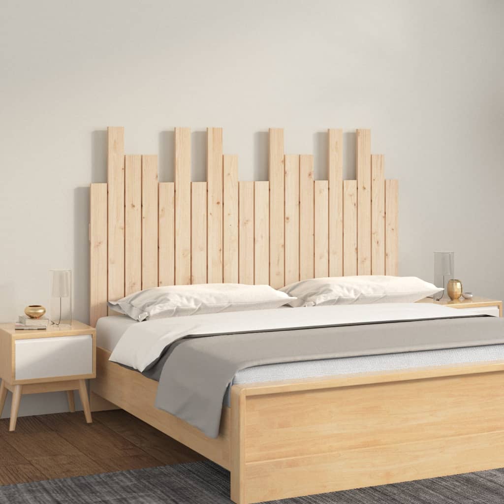 Berkfield Wall Headboard 127.5x3x80 cm Solid Wood Pine