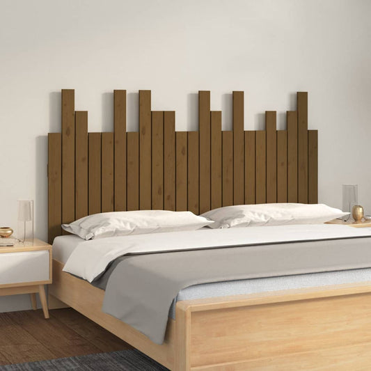 Berkfield Wall Headboard Honey Brown 146.5x3x80 cm Solid Wood Pine