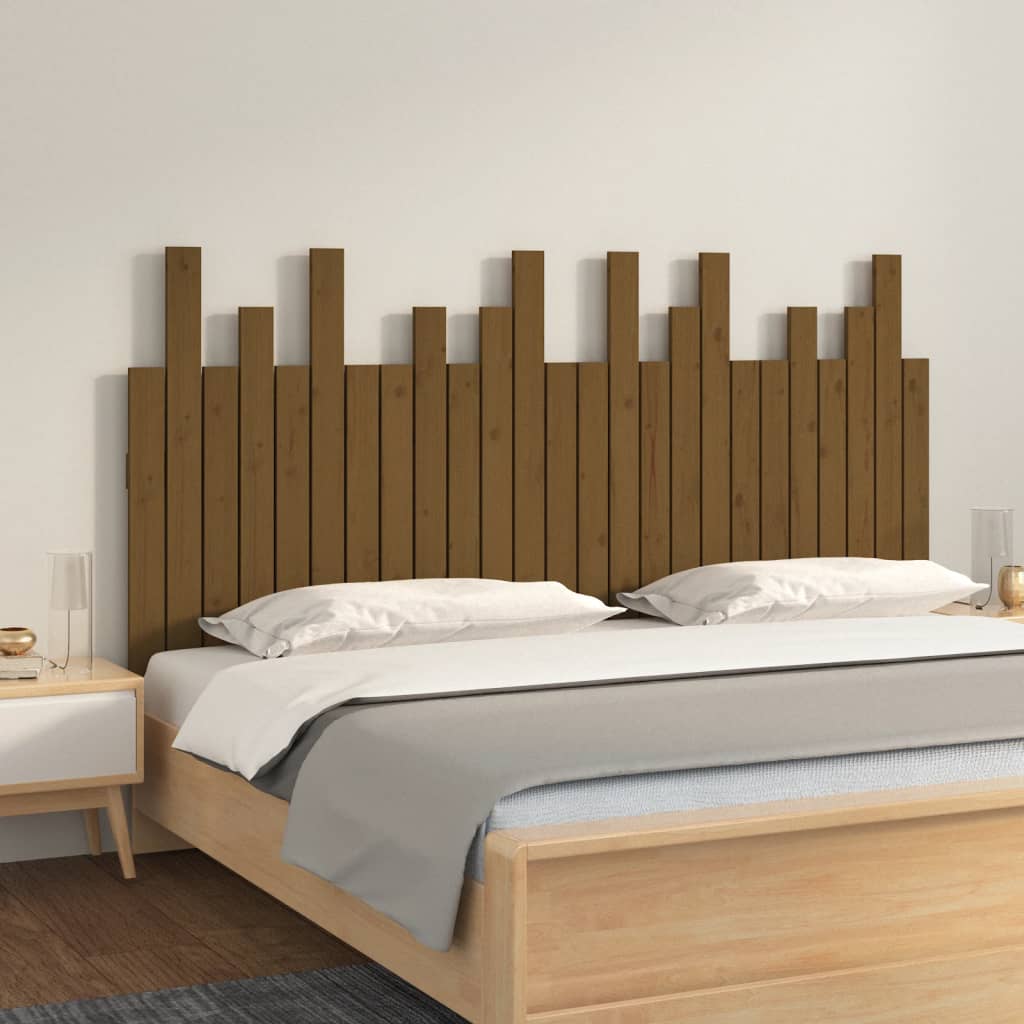 Berkfield Wall Headboard Honey Brown 159.5x3x80 cm Solid Wood Pine