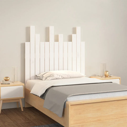 Berkfield Wall Headboard White 82.5x3x80 cm Solid Wood Pine