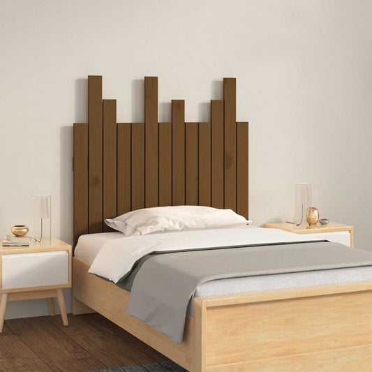 Berkfield Wall Headboard Honey Brown 82.5x3x80 cm Solid Wood Pine