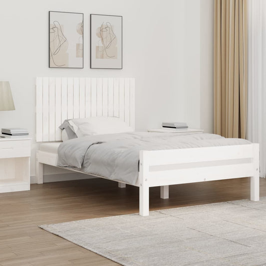 Berkfield Wall Headboard White 108x3x60 cm Solid Wood Pine