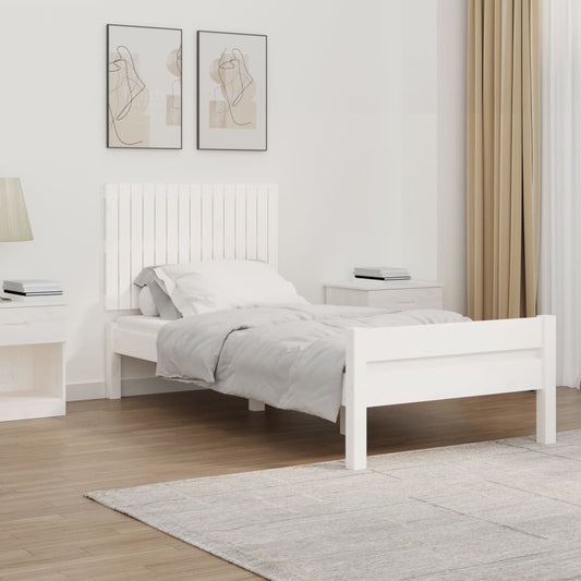 Berkfield Wall Headboard White 95.5x3x60 cm Solid Wood Pine