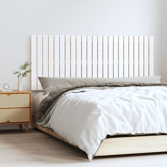 Berkfield Wall Headboard White 147x3x60 cm Solid Wood Pine