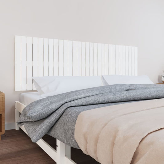 Berkfield Wall Headboard White 185x3x60 cm Solid Wood Pine