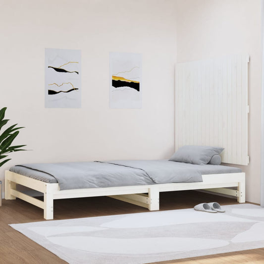 Berkfield Wall Headboard White 108x3x90 cm Solid Wood Pine