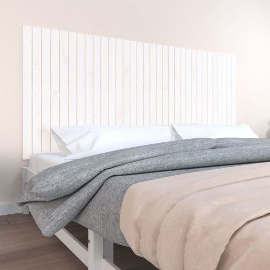 Berkfield Wall Headboard White 204x3x90 cm Solid Wood Pine