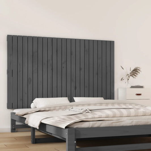 Berkfield Wall Headboard Grey 147x3x90 cm Solid Wood Pine
