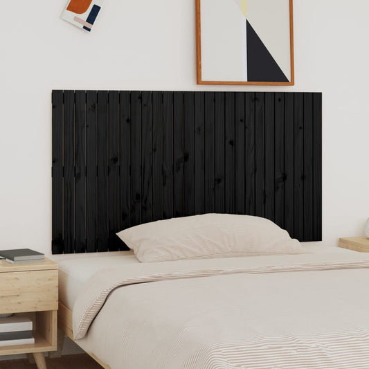 Berkfield Wall Headboard Black 166x3x90 cm Solid Wood Pine