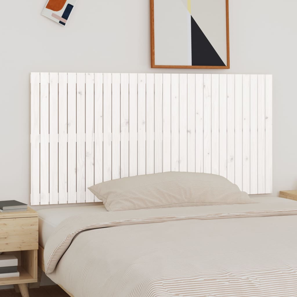 Berkfield Wall Headboard White 185x3x90 cm Solid Wood Pine