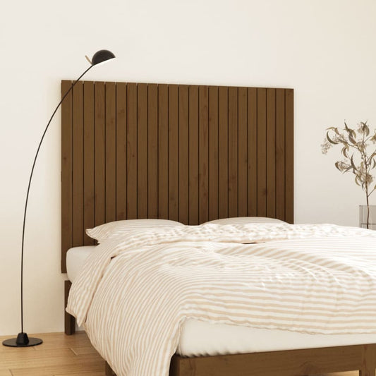 Berkfield Wall Headboard Honey Brown 146.5x3x110 cm Solid Wood Pine